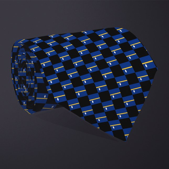 Chequered Nauru Flag Pattern  Tie (Creator Uploaded)