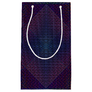 Chequered Net pattern 01 Black BG Small Gift Bag