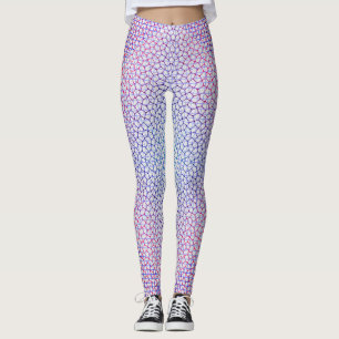 Chequered Net pattern 01 Offwhite BG Leggings