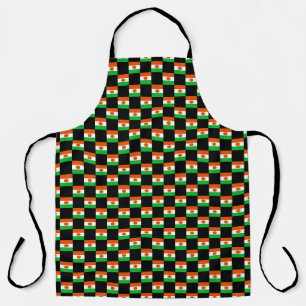 Chequered Niger Flag Pattern Apron