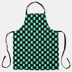 Chequered Nigeria Flag Pattern Apron
