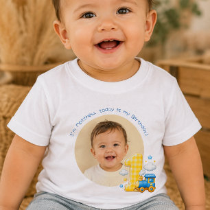 Chequered One Create Your Own Birthday Baby Shirt