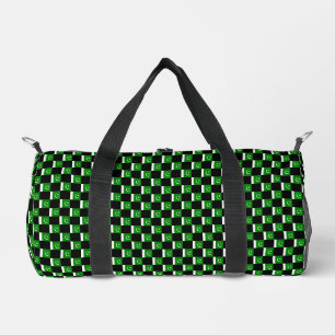 Chequered Pakistan Flag Pattern Duffle Bag