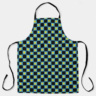Chequered Palau Flag Pattern  Apron