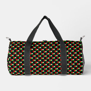 Chequered Palestine Flag Pattern Duffle Bag
