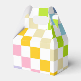 Chequered Pastel Rainbow Favour Box