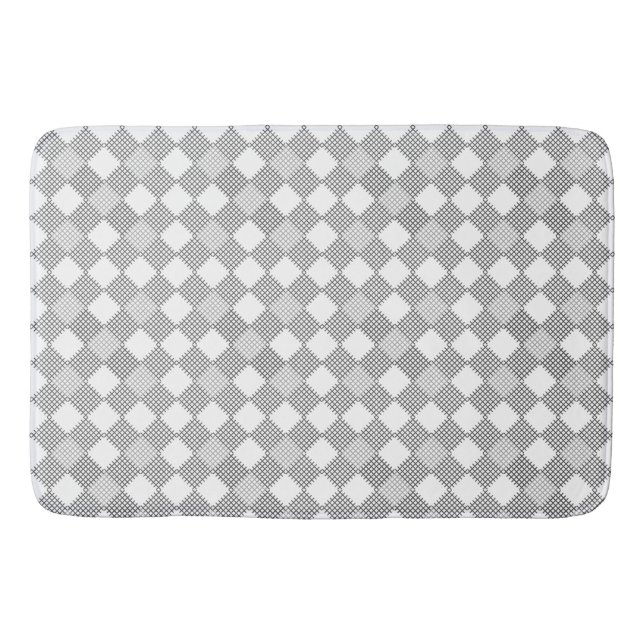 Chequered patches pattern 01 w bath mat (Front)