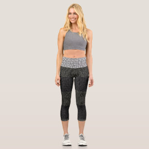 Chequered Pattern.01 Capri Leggings