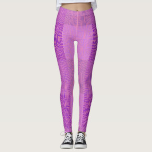 Chequered Pattern 02 Pink Leggings