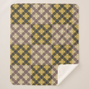 Chequered Pattern.02 Sherpa Blanket
