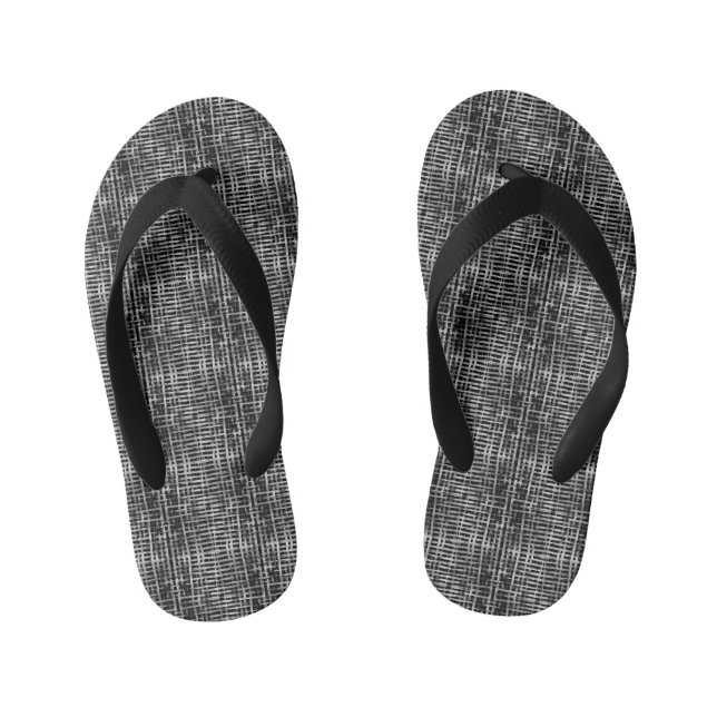 Chequered Pattern.06 Kid's Jandals (Footbed)