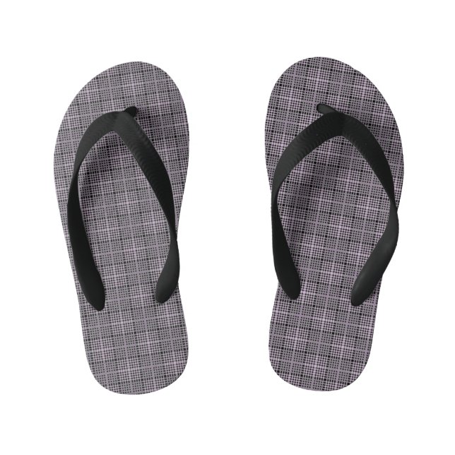 Chequered Pattern.08 Kid's Jandals (Footbed)