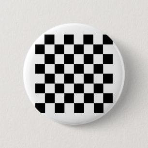 Chequered Pattern 6 Cm Round Badge