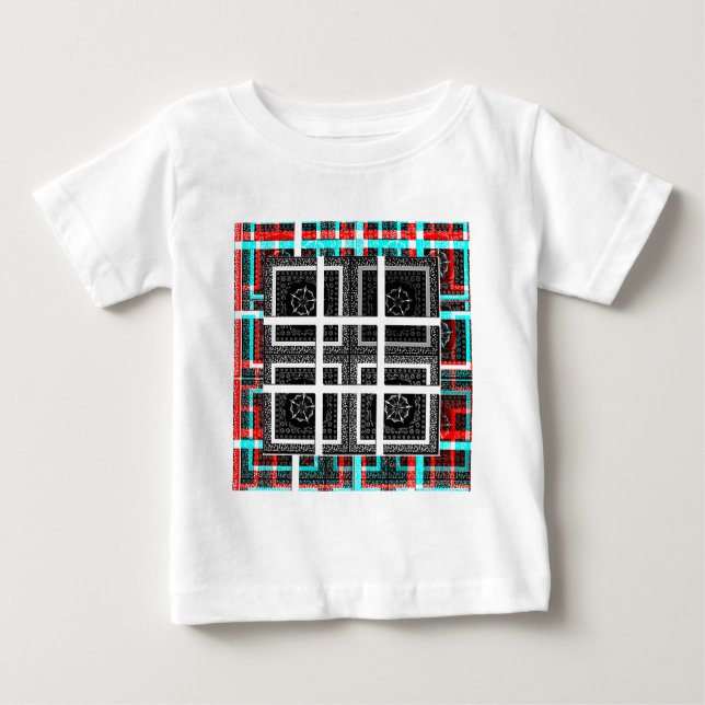 Chequered Pattern Art Print Baby T-Shirt (Front)