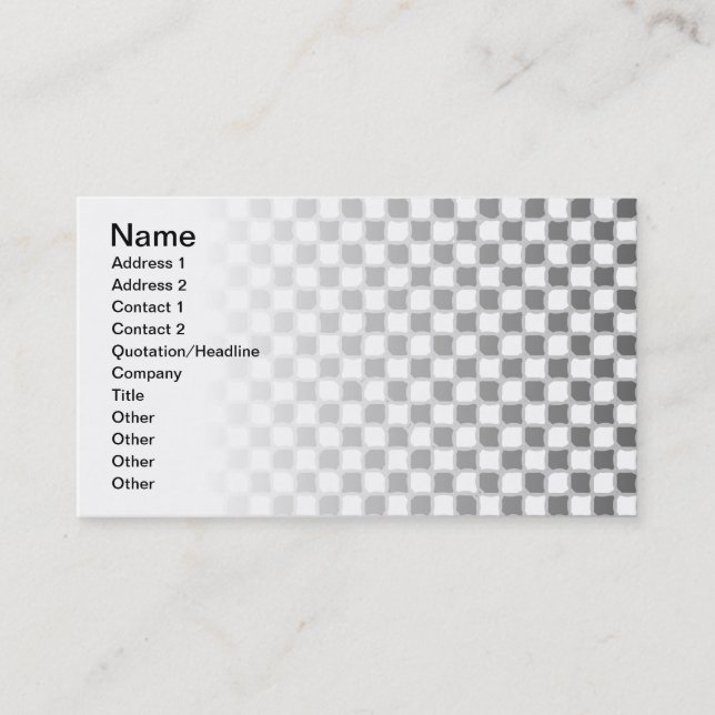 Chequered Pattern Business Card (Front)