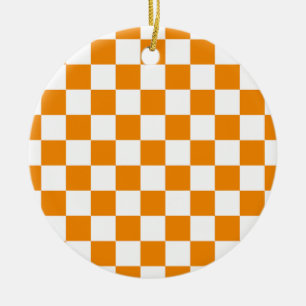 Chequered Pattern Ceramic Tree Decoration