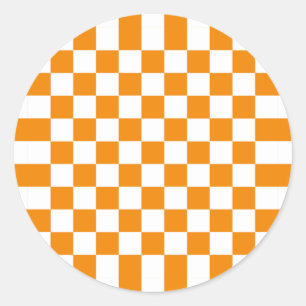 Chequered Pattern Classic Round Sticker