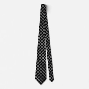 Chequered pattern Diagonal 2tn.b Black BG Tie