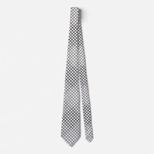 Chequered pattern Diagonal 2tn.w white BG Tie