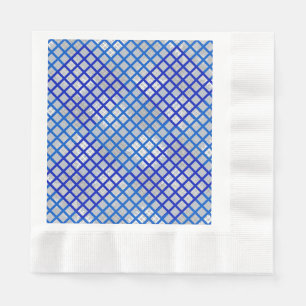 Chequered pattern diagonal Blue 02.w LGrey BG Napkin