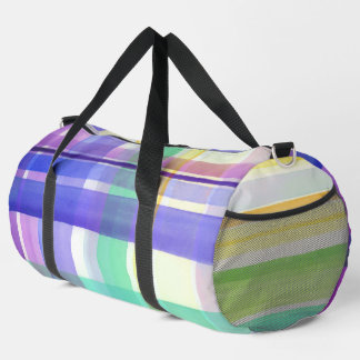 Chequered Pattern Duffle Bag
