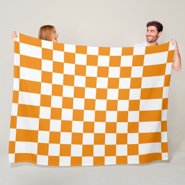 Chequered Pattern Fleece Blanket (In Situ)