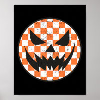Chequered Pattern Halloween Face Trendy Kids