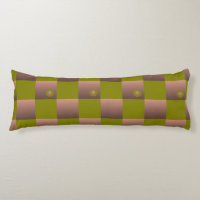 Chequered pattern in brown and olive green