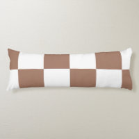 Chequered Pattern in White and Mocha Mousse