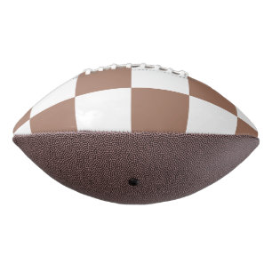 Chequered Pattern in White and Mocha Mousse Football