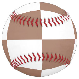 Chequered Pattern in White and Mocha Mousse Softball