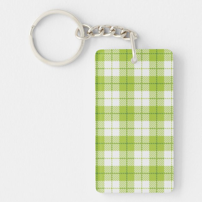 Chequered pattern key ring (Front)