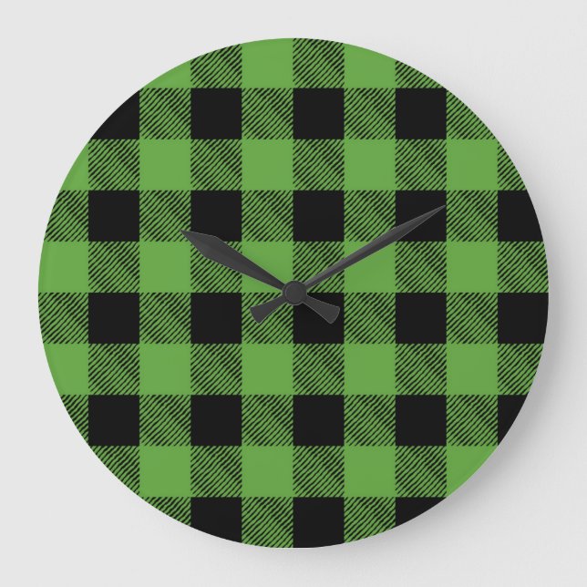 Chequered pattern large clock (Front)
