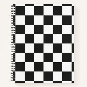 Chequered pattern notebook