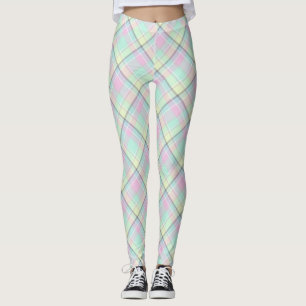 Chequered pattern of caramel colours. leggings