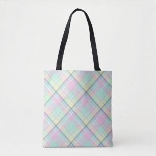 Chequered pattern of caramel colours. tote bag