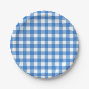 Chequered pattern paper plate