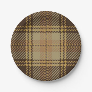 Chequered pattern paper plate