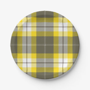 Chequered pattern paper plate