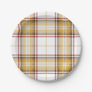 Chequered pattern paper plate
