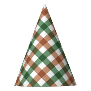 Chequered pattern party hat