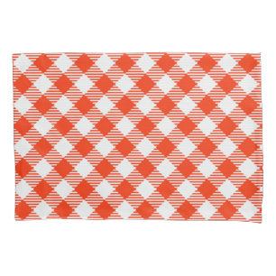 Chequered pattern pillowcase
