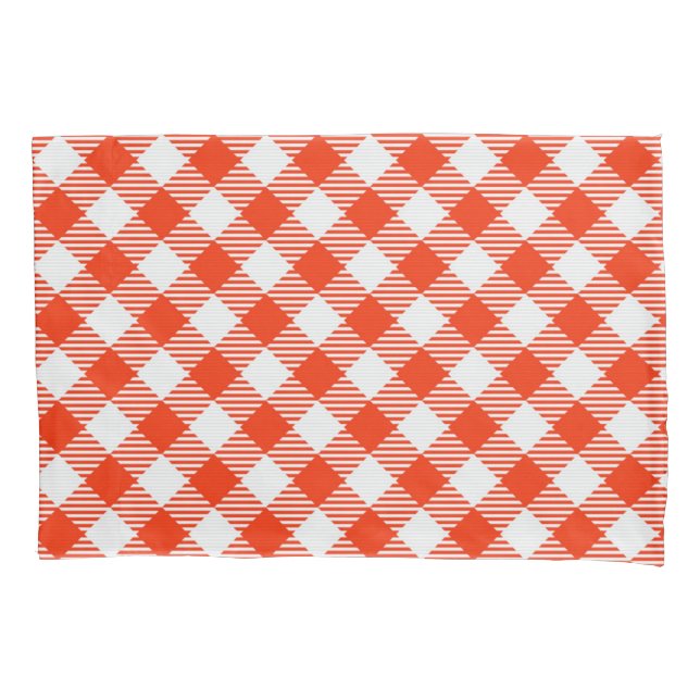 Chequered pattern pillowcase (Front)