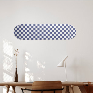 Chequered Pattern Purple Skateboard