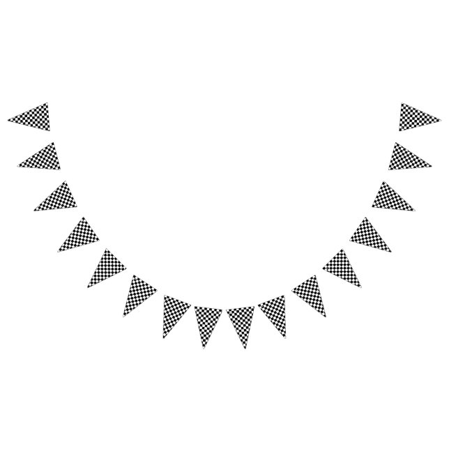 Chequered Pattern Race Car Theme Bunting (All)