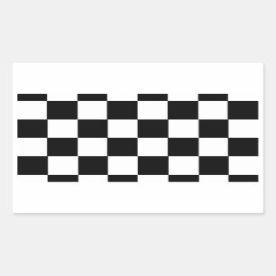 Chequered Pattern Rectangular Sticker