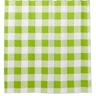 Chequered pattern shower curtain