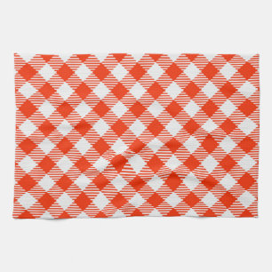 Chequered pattern tea towel
