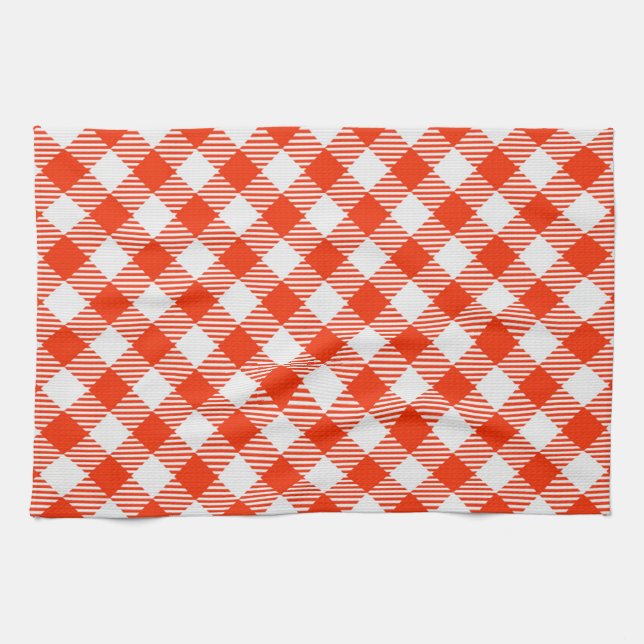 Chequered pattern tea towel (Horizontal)