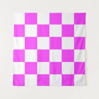 Chequered pattern tile background. White and Pinka